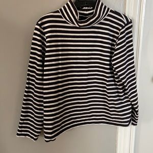 J. Crew Striped Turtleneck